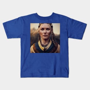 Viking Shield Maiden Kids T-Shirt